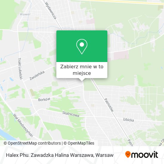 Mapa Halex Phu. Zawadzka Halina Warszawa