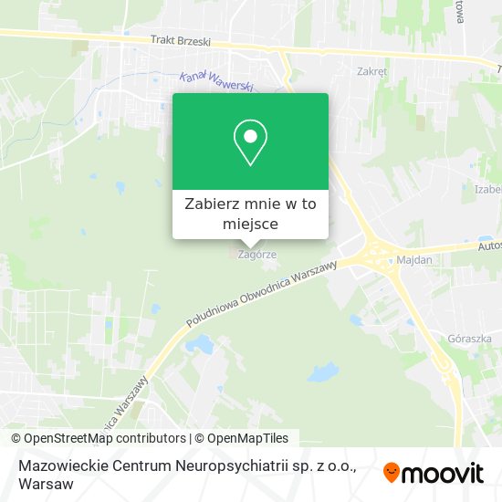 Mapa Mazowieckie Centrum Neuropsychiatrii sp. z o.o.