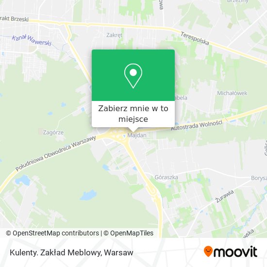 Mapa Kulenty. Zakład Meblowy