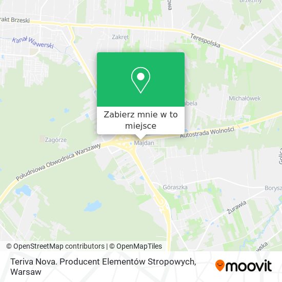 Mapa Teriva Nova. Producent Elementów Stropowych