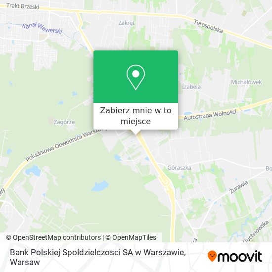 Mapa Bank Polskiej Spoldzielczosci SA w Warszawie