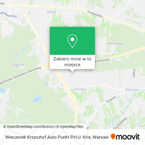 Mapa Wieczorek Krzysztof Auto Punkt P.H.U. Kris