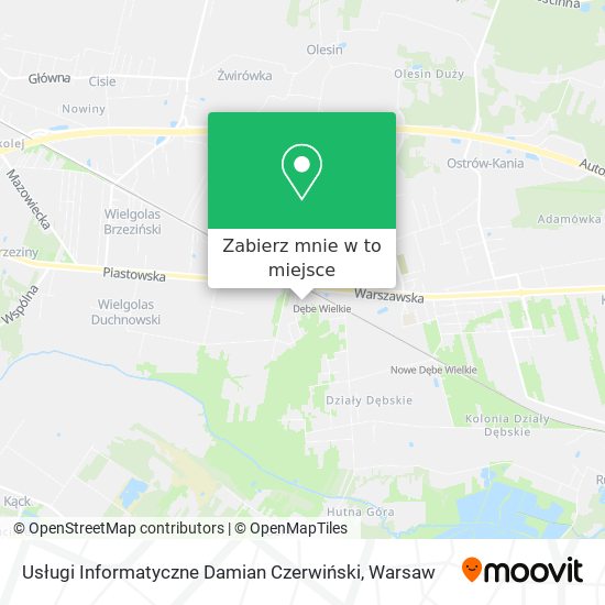 Mapa Usługi Informatyczne Damian Czerwiński