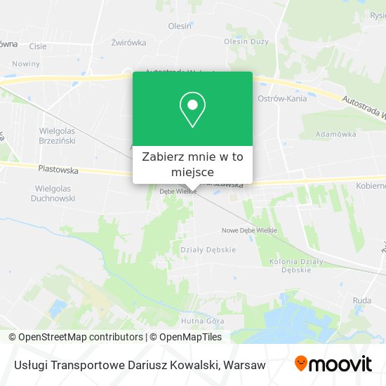 Mapa Usługi Transportowe Dariusz Kowalski