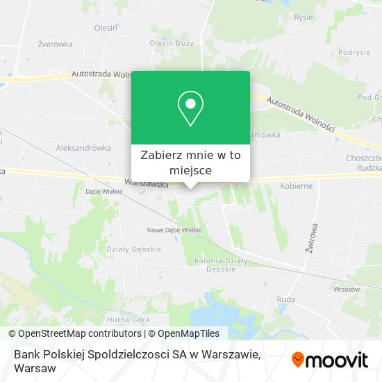 Mapa Bank Polskiej Spoldzielczosci SA w Warszawie