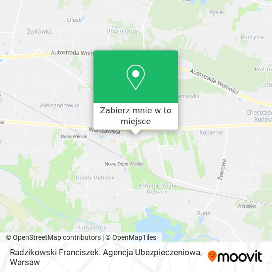 Mapa Radzikowski Franciszek. Agencja Ubezpieczeniowa