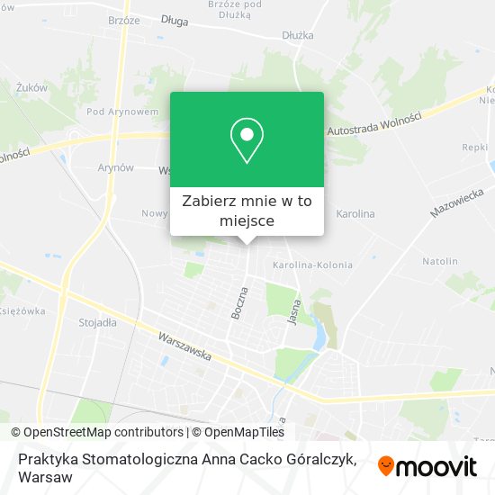 Mapa Praktyka Stomatologiczna Anna Cacko Góralczyk