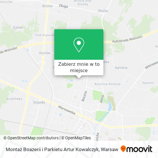 Mapa Montaż Boazerii i Parkietu Artur Kowalczyk