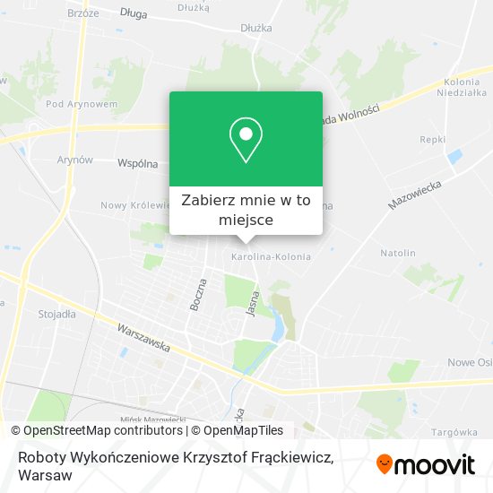 Mapa Roboty Wykończeniowe Krzysztof Frąckiewicz