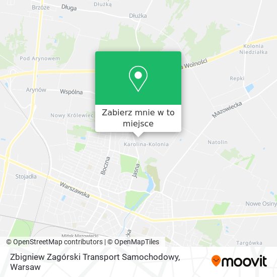 Mapa Zbigniew Zagórski Transport Samochodowy