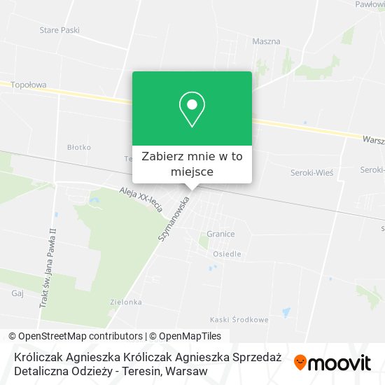 Mapa Króliczak Agnieszka Króliczak Agnieszka Sprzedaż Detaliczna Odzieży - Teresin