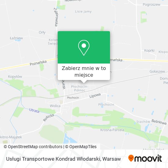 Mapa Usługi Transportowe Kondrad Włodarski