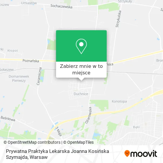 Mapa Prywatna Praktyka Lekarska Joanna Kosińska Szymajda