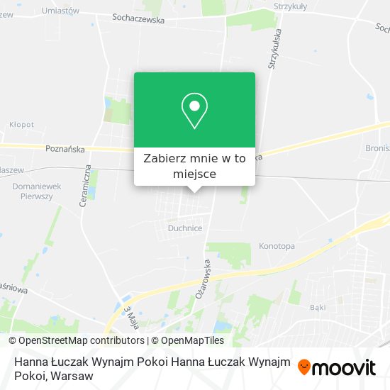 Mapa Hanna Łuczak Wynajm Pokoi Hanna Łuczak Wynajm Pokoi