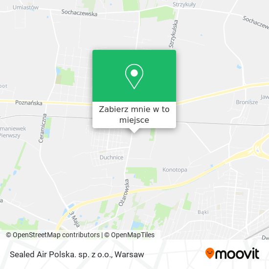 Mapa Sealed Air Polska. sp. z o.o.