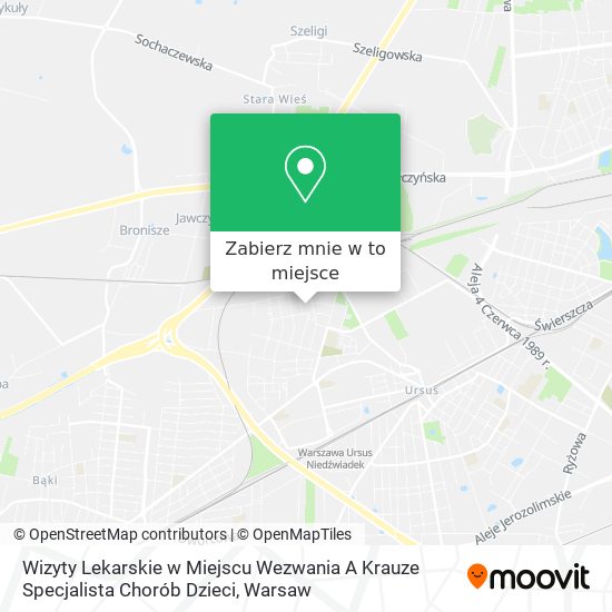 Mapa Wizyty Lekarskie w Miejscu Wezwania A Krauze Specjalista Chorób Dzieci