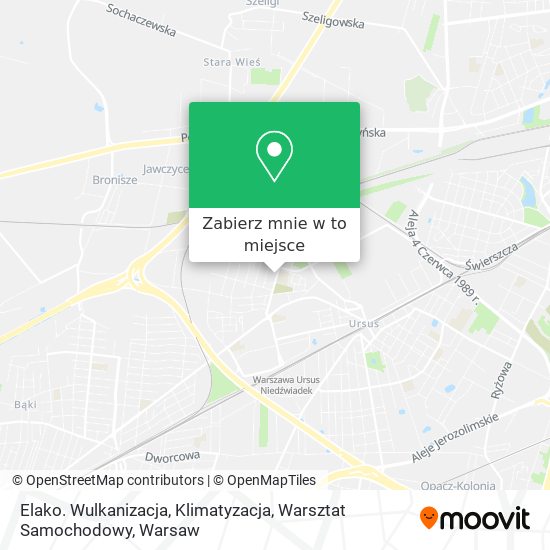 Mapa Elako. Wulkanizacja, Klimatyzacja, Warsztat Samochodowy