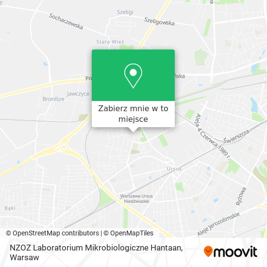 Mapa NZOZ Laboratorium Mikrobiologiczne Hantaan