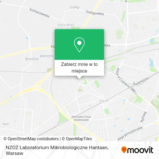 Mapa NZOZ Laboratorium Mikrobiologiczne Hantaan