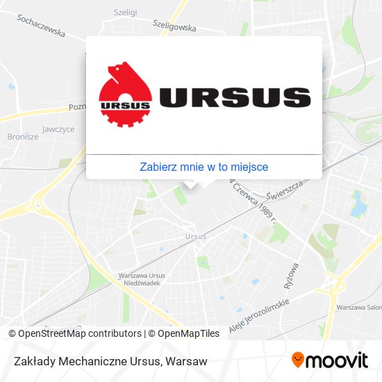 Mapa Zakłady Mechaniczne Ursus