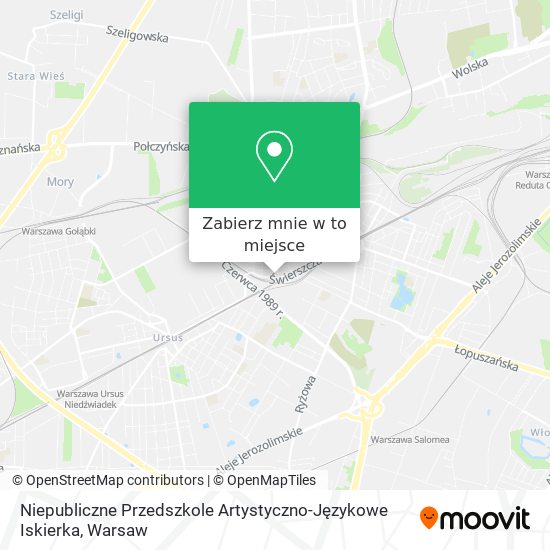 Mapa Niepubliczne Przedszkole Artystyczno-Językowe Iskierka