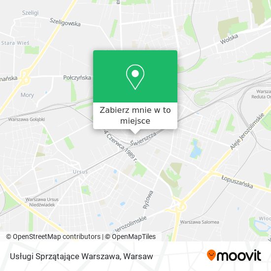 Mapa Usługi Sprzątające Warszawa