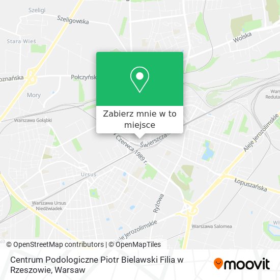 Mapa Centrum Podologiczne Piotr Bielawski Filia w Rzeszowie