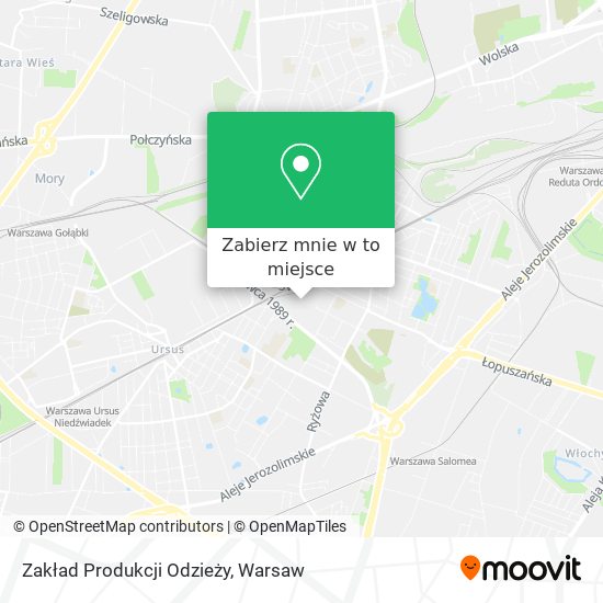 Mapa Zakład Produkcji Odzieży