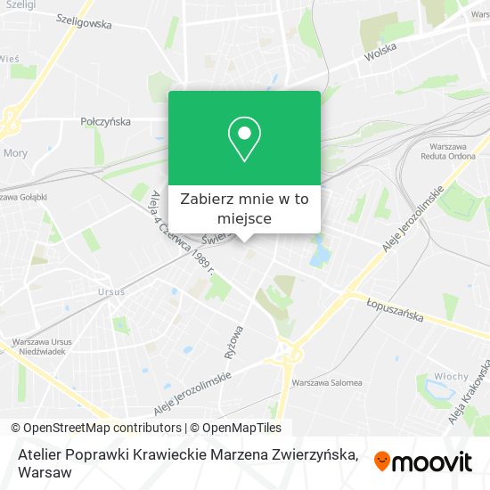 Mapa Atelier Poprawki Krawieckie Marzena Zwierzyńska