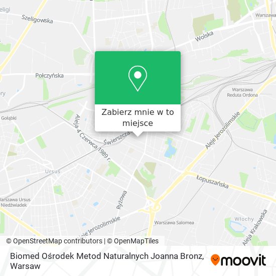 Mapa Biomed Ośrodek Metod Naturalnych Joanna Bronz