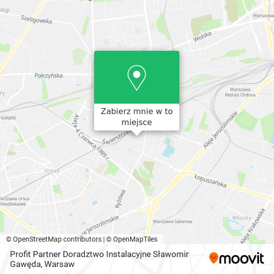 Mapa Profit Partner Doradztwo Instalacyjne Sławomir Gawęda