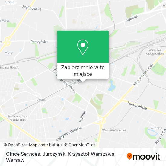 Mapa Office Services. Jurczyński Krzysztof Warszawa