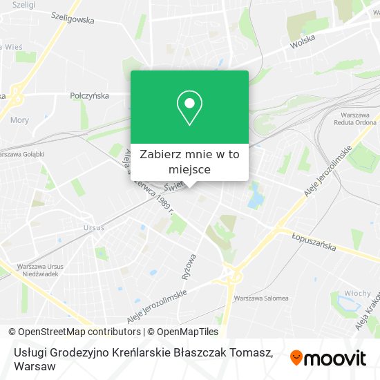 Mapa Usługi Grodezyjno Kreńlarskie Błaszczak Tomasz