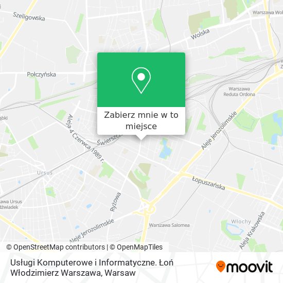 Mapa Usługi Komputerowe i Informatyczne. Łoń Włodzimierz Warszawa