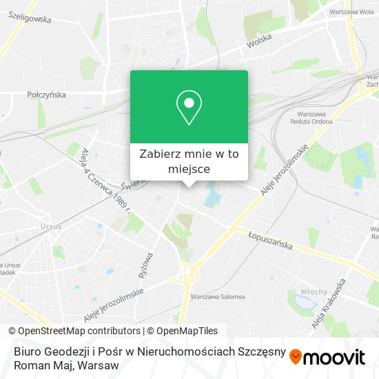 Mapa Biuro Geodezji i Pośr w Nieruchomościach Szczęsny Roman Maj