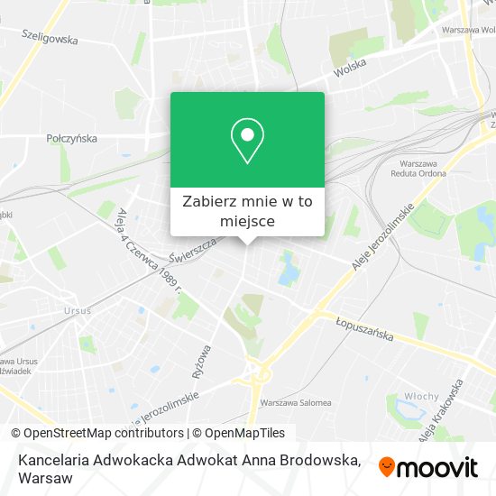 Mapa Kancelaria Adwokacka Adwokat Anna Brodowska