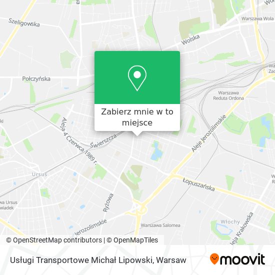 Mapa Usługi Transportowe Michał Lipowski