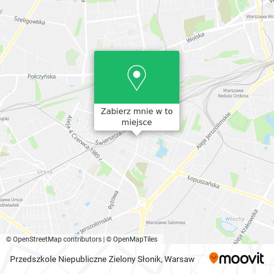 Mapa Przedszkole Niepubliczne Zielony Słonik