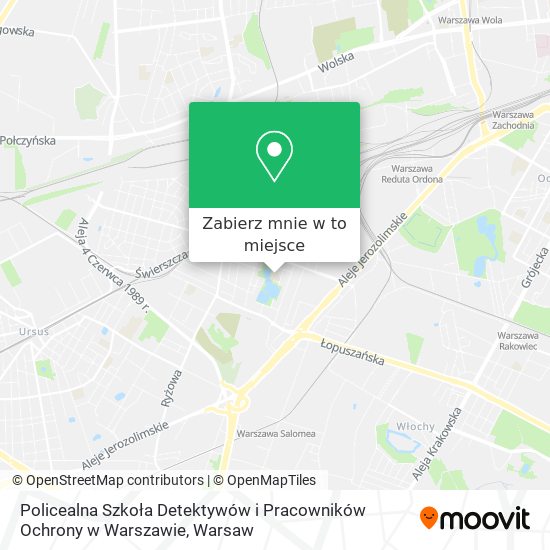 Mapa Policealna Szkoła Detektywów i Pracowników Ochrony w Warszawie