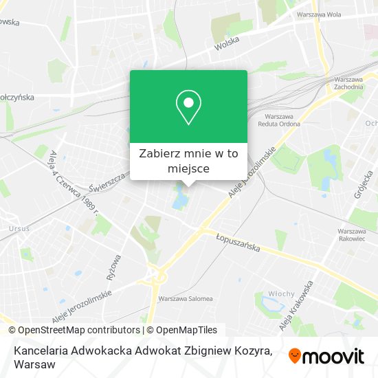 Mapa Kancelaria Adwokacka Adwokat Zbigniew Kozyra