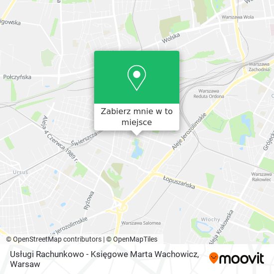 Mapa Usługi Rachunkowo - Księgowe Marta Wachowicz