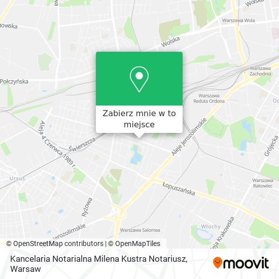 Mapa Kancelaria Notarialna Milena Kustra Notariusz