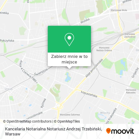 Mapa Kancelaria Notarialna Notariusz Andrzej Trzebiński