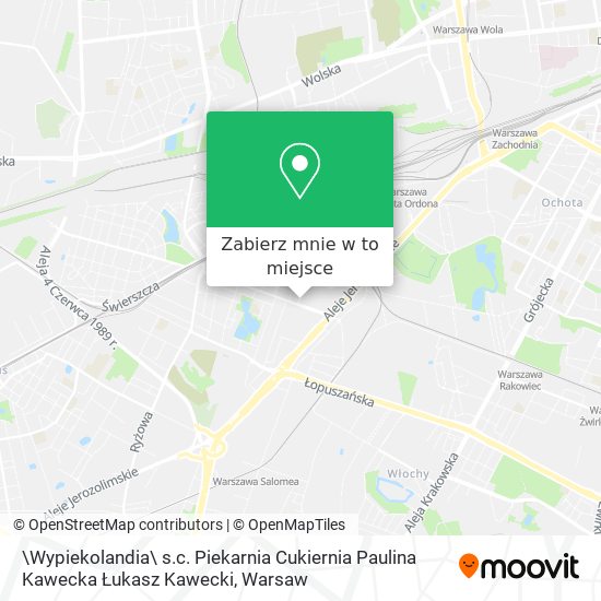 Mapa \Wypiekolandia\ s.c. Piekarnia Cukiernia Paulina Kawecka Łukasz Kawecki