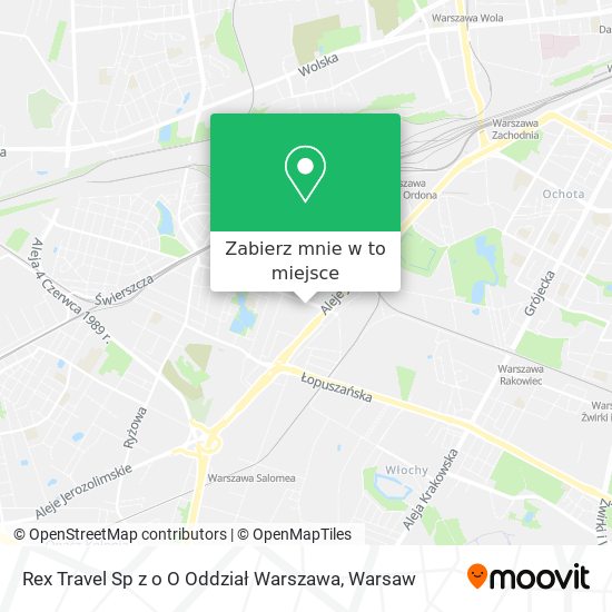 Mapa Rex Travel Sp z o O Oddział Warszawa