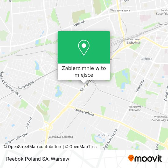 Mapa Reebok Poland SA