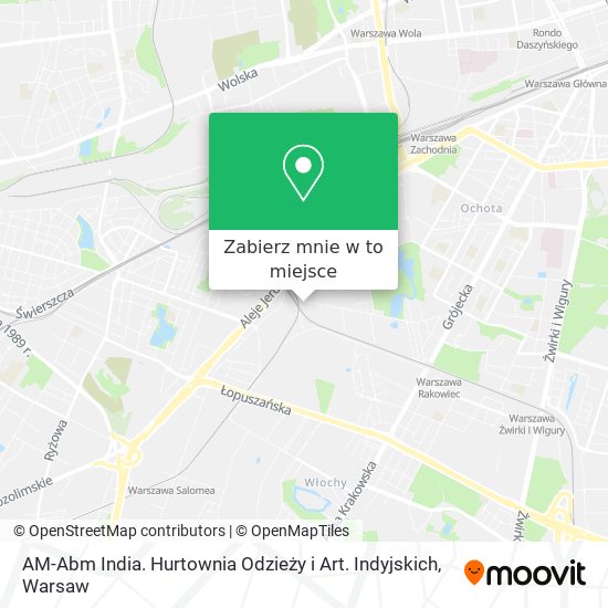 Mapa AM-Abm India. Hurtownia Odzieży i Art. Indyjskich