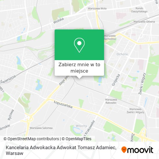 Mapa Kancelaria Adwokacka Adwokat Tomasz Adamiec