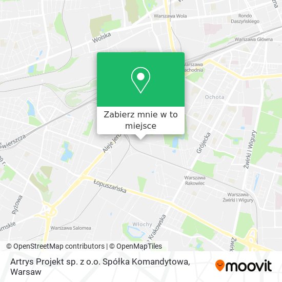 Mapa Artrys Projekt sp. z o.o. Spółka Komandytowa