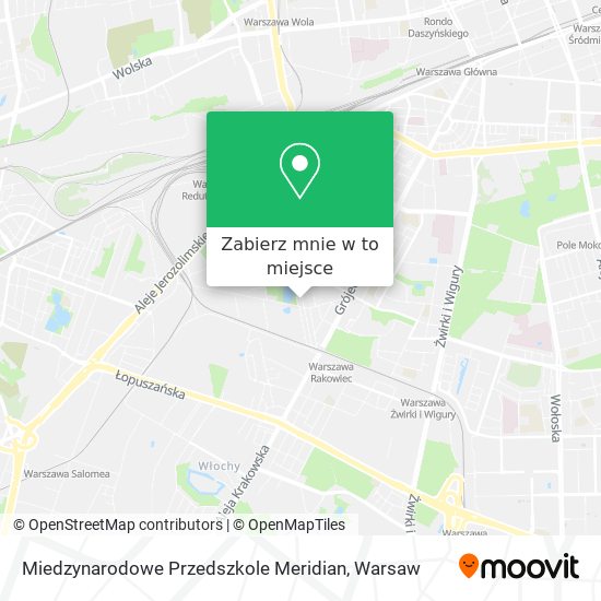 Mapa Miedzynarodowe Przedszkole Meridian